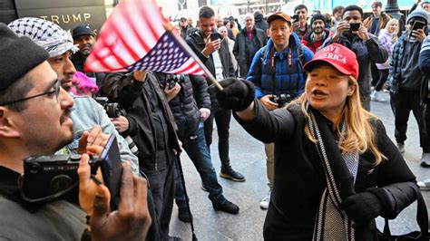 trump in lower manhattan today.